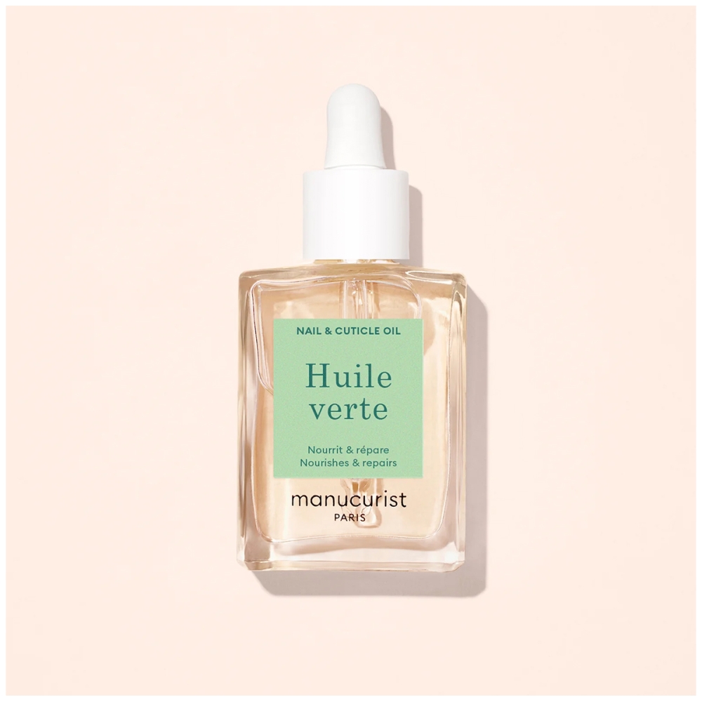 Green "Huile Verte" oil. Nail Care