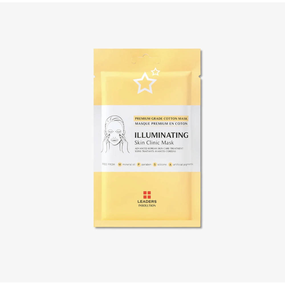 Leaders “Illuminating Skin Clinic Mask“ skaistinamoji lakštinė kaukė su niacinamidu. Lakštinės ir hidrogelio kaukės