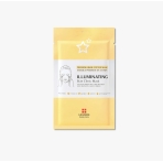 “Illuminating Skin Clinic Mask“ skaistinamoji lakštinė kaukė su niacinamidu. Lakštinės ir hidrogelio kaukės