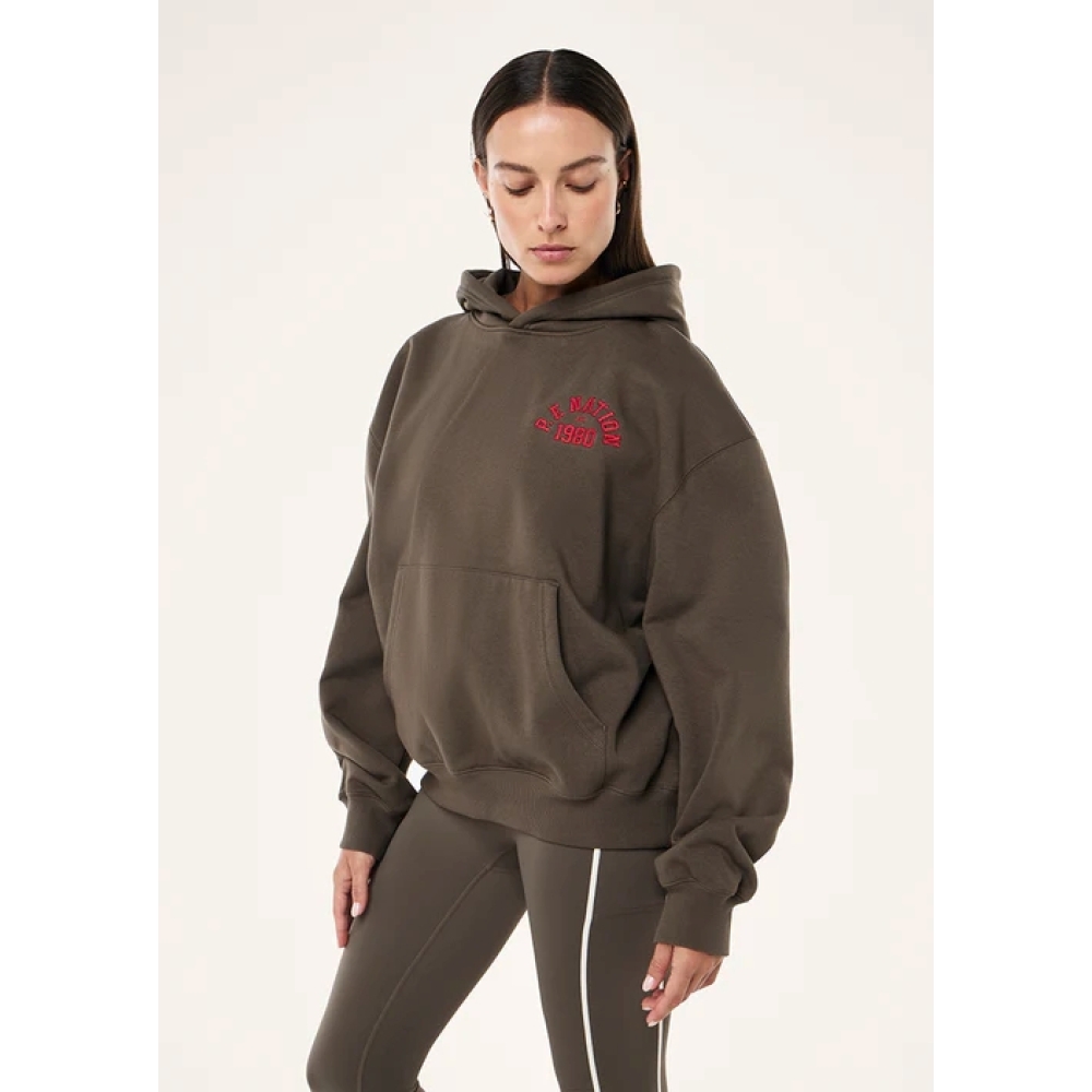 P.E Nation "Inbound Hoodie" rudos spalvos džemperis. Džemperiai