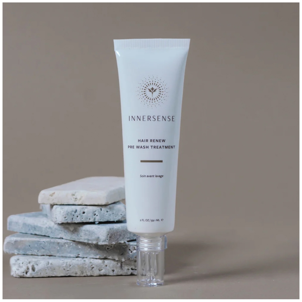 Innersense Innersense "Hair Renew Pre Wash Treatment" priemonė plaukams prieš plovimą. Galvos odos šveitikliai