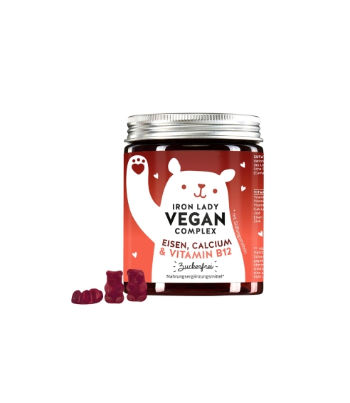 Iron Lady Vegan Complex Iron & Vitamin B12 . Maisto papildai