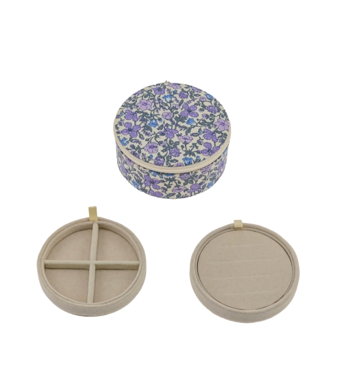 JEWELRY BOX ROUND MW MEADOW LAVENDER. Boxes and trays