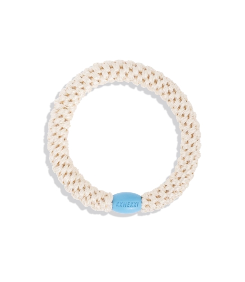 "Kknekki Ivory Blue Bead" plaukų gumelė. Plaukai