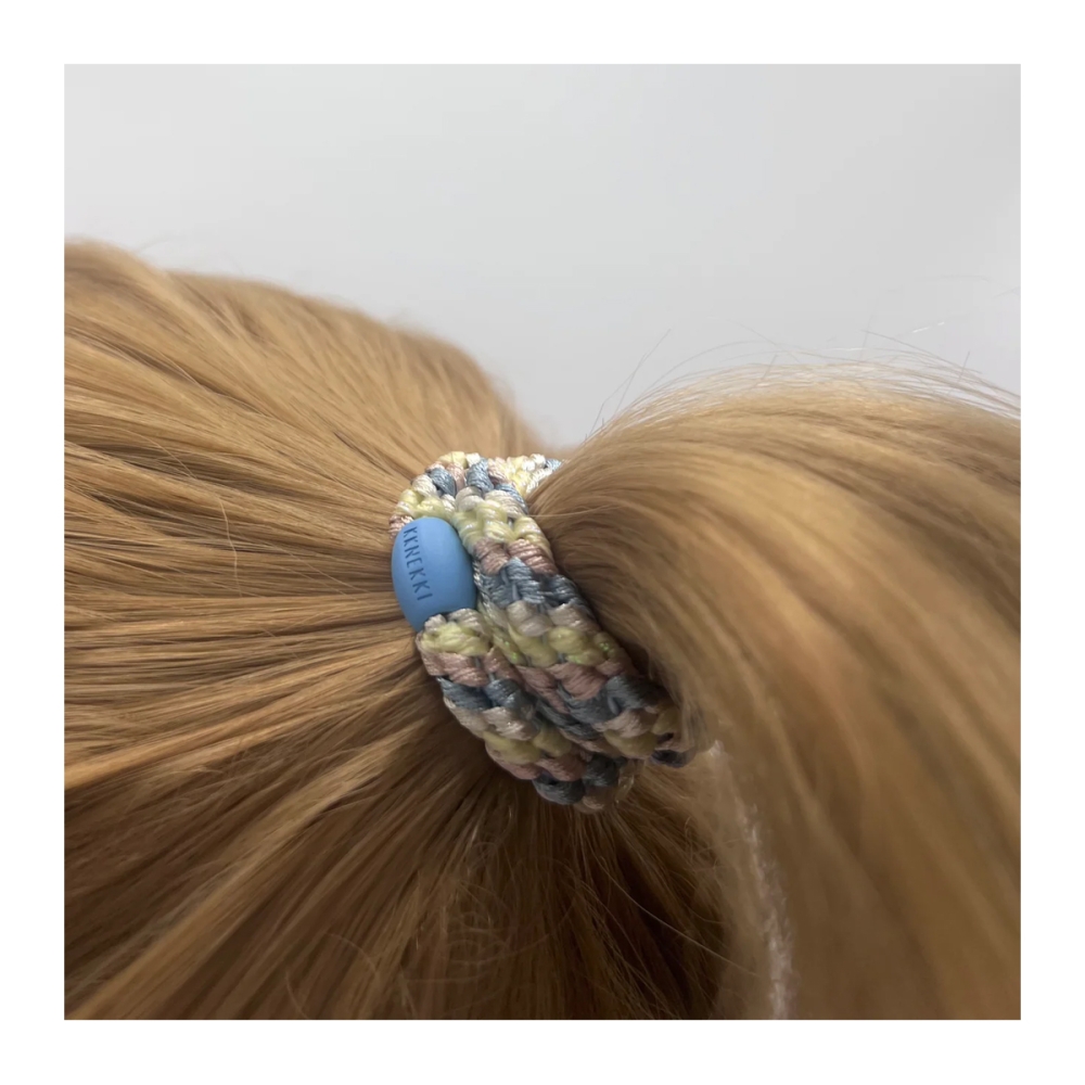 KKNEKKI Plaukų aksesuarai "Kknekki Mix Seablue Yellow Glitter" plaukų gumelė KKNEKKI "Kknekki Mix Seablue Yellow Glitter" plaukų gumelė. Plaukų aksesuarai