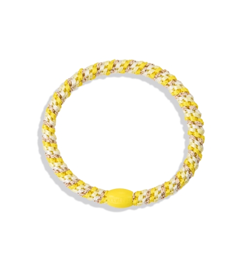 "Kknekki Slim Mix Light Yellow Gold" plaukų gumelė. Plaukai