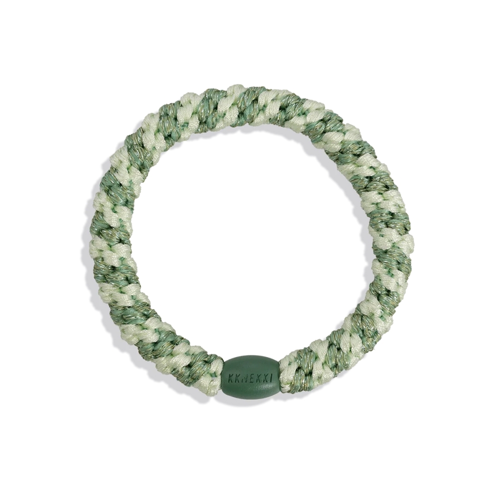 KKNEKKI "Kknekki Stripe Mint Pistacio Glitter" plaukų gumelė. Plaukų aksesuarai