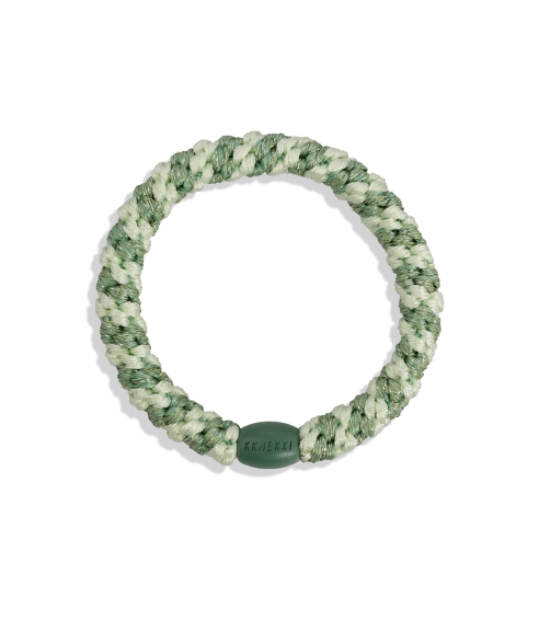 "Kknekki Stripe Mint Pistacio Glitter" plaukų gumelė. Plaukai