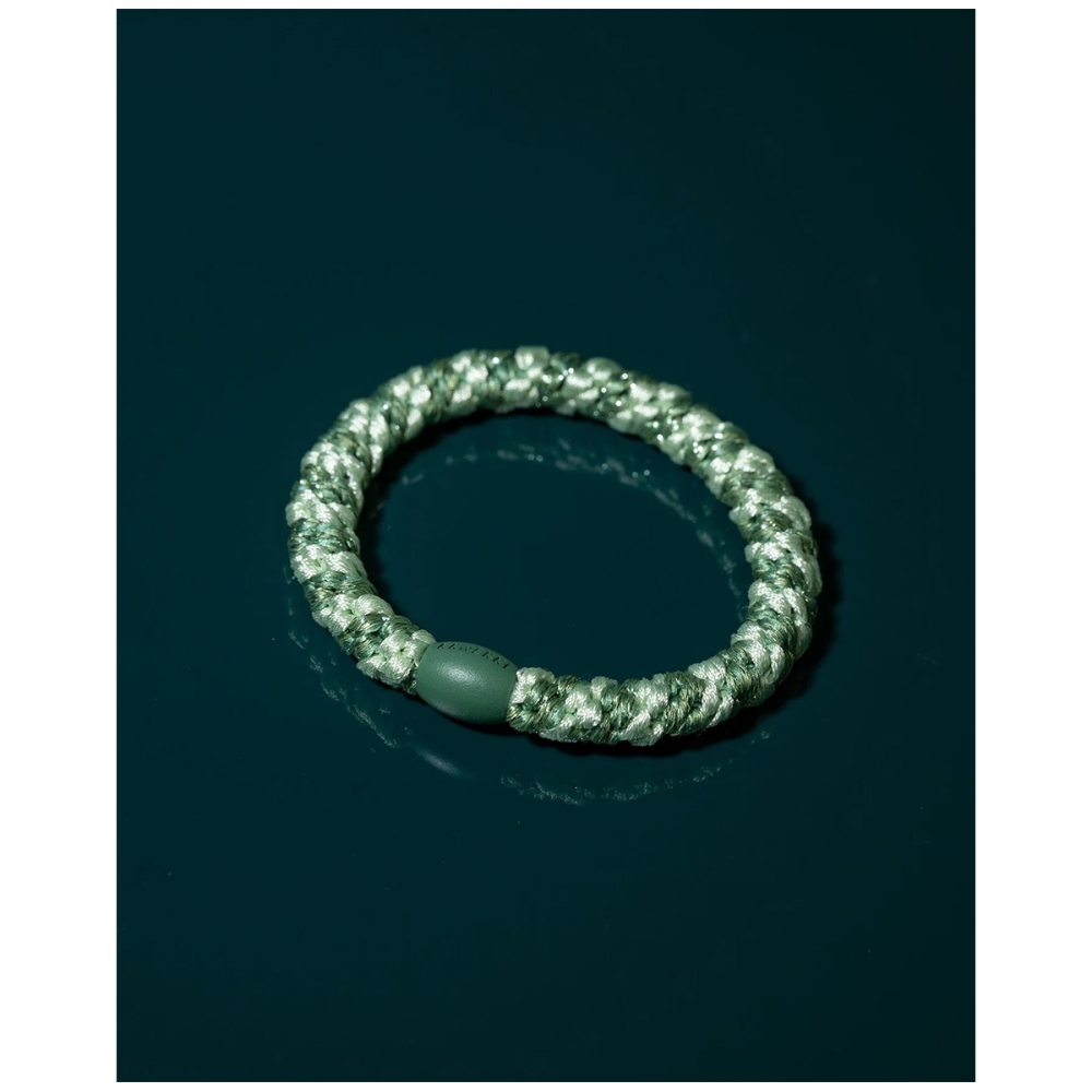 KKNEKKI "Kknekki Stripe Mint Pistacio Glitter" plaukų gumelė. Plaukų aksesuarai