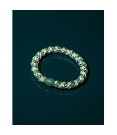 "Kknekki Stripe Mint Pistacio Glitter" plaukų gumelė. Plaukai