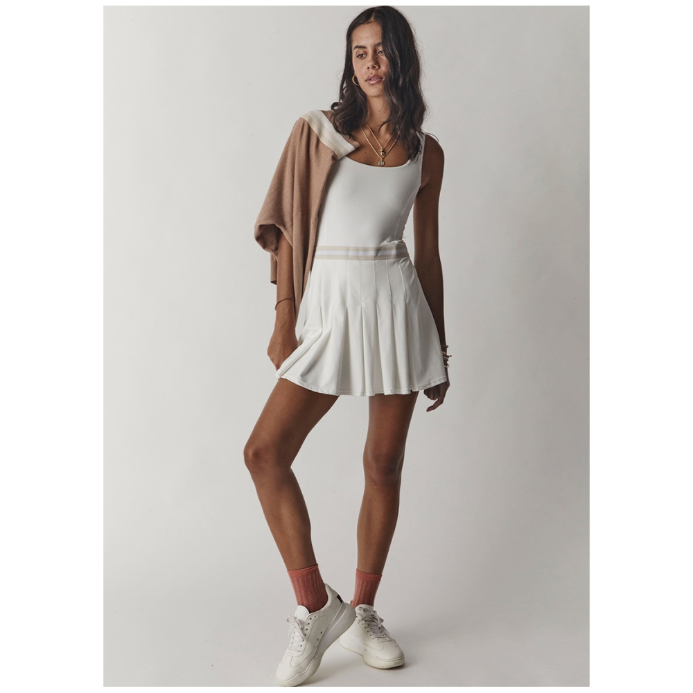 PEACHED LUCETTE DRESS WHITE. Dresses