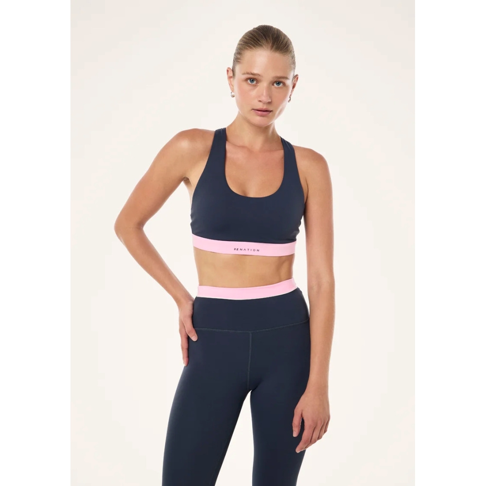 P.E Nation "Lumify" pilkai melsvos spalvos sportinė liemenėlė. Sportinės liemenėlės