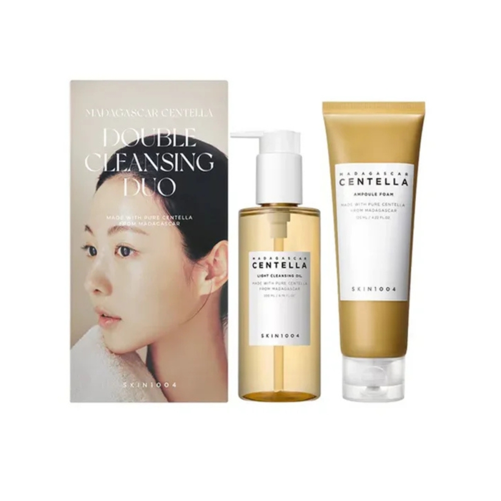 SKIN1004 Korėjietiški veido prausikliai "Madagascar Centella Double Cleansing Duo" dvigubo veido valymo rinkinys SKIN1004 "Madagascar Centella Double Cleansing Duo" dvigubo veido valymo rinkinys. Korėjietiški veido prausikliai