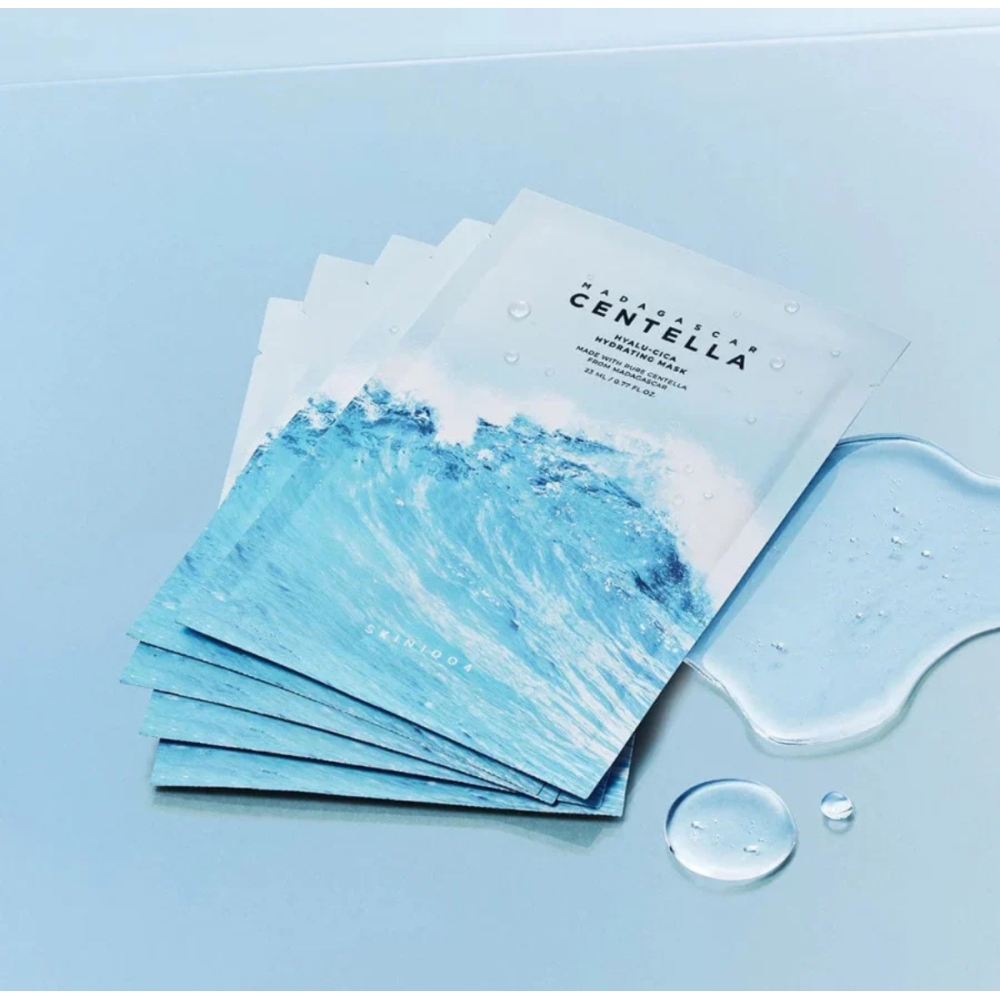 SKIN1004 Korėjietiškos veido kaukės "Madagascar Centella Hyalu-Cica Hydrating Mask" lakštinė veido kaukė 5 vnt. SKIN1004 "Madagascar Centella Hyalu-Cica Hydrating Mask" lakštinė veido kaukė 5 vnt.. Korėjietiškos veido kaukės