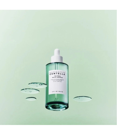 "Madagascar Centella Tea-Trica Relief Ampoule" veido serumas. Korėjietiški serumai ir ampulės