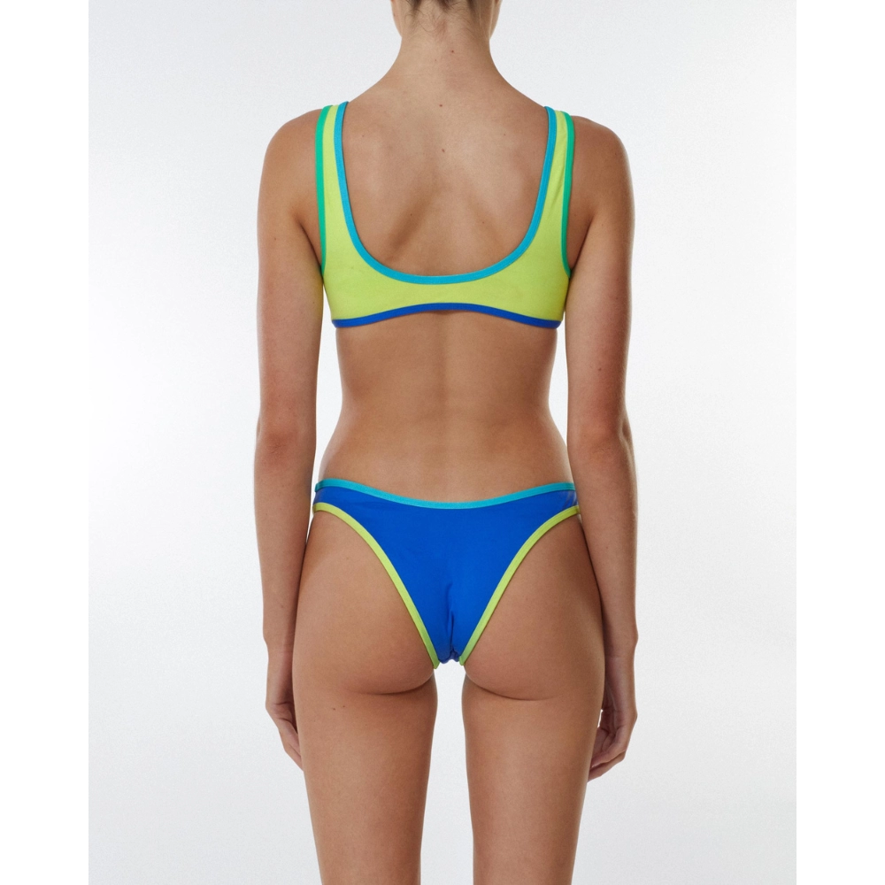 It's Now Cool 90's Duo Crop “Acid Wash”. Bikini 