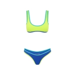90's Duo Crop “Acid Wash”. Bikini 