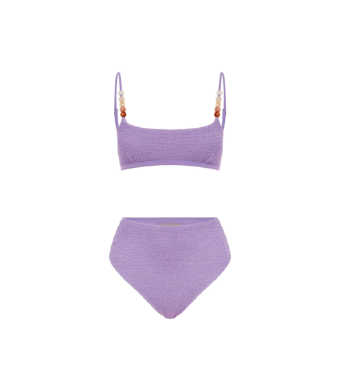 The Crop Top – “Bloom Crimp”. Bikini 