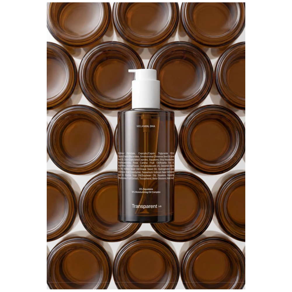 Transparent Lab “Melanoil DHA“ savaiminio įdegio kūno aliejus. Savaiminio įdegio priemonės kūnui