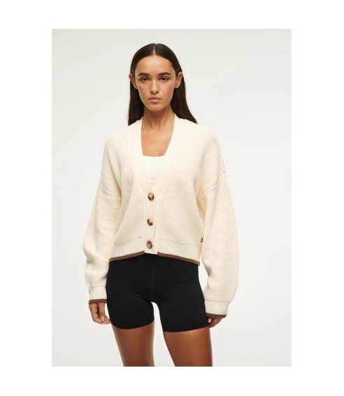 MEMORY KNIT CARDIGAN WHISPER WHITE. Sweaters
