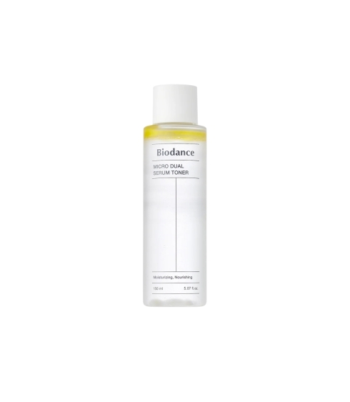 "Micro Dual Serum Toner" drėkinamasis veido tonikas. Korėjietiški tonikai ir dulksnos