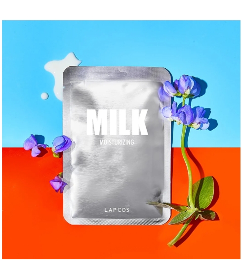 "Milk" drėkinanti mikropluošto kaukė su pienu. Lakštinės ir hidrogelio kaukės