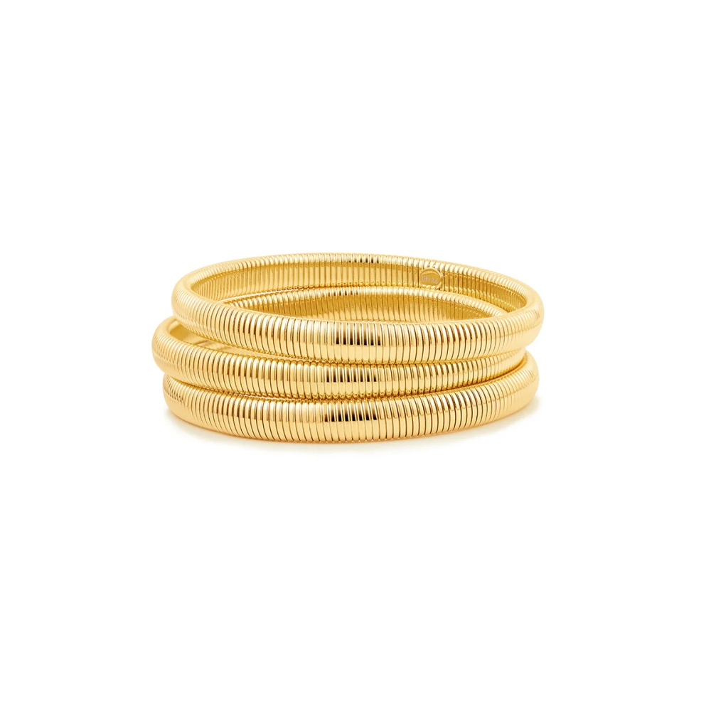 Mini Flex Snake Chain Bracelet Set Of 3 Gold. Bracelets