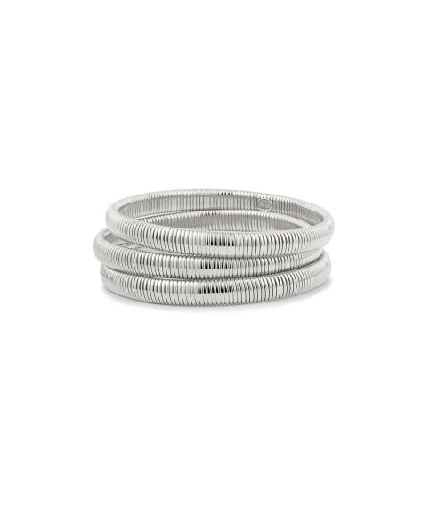 Mini Flex Snake Chain Bracelet Set Of 3 Silver. Bracelets