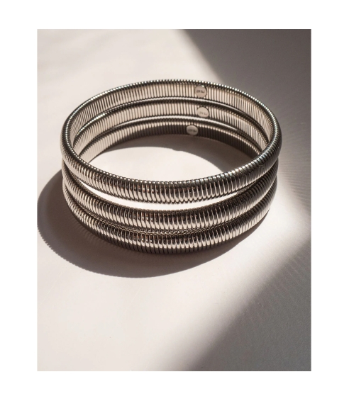Mini Flex Snake Chain Bracelet Set Of 3 Silver. Bracelets