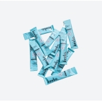 “Morning Mint Oil Pulling Mouthwash Sachets“ burnos skalavimo aliejus paketėliuose. Burnos higiena