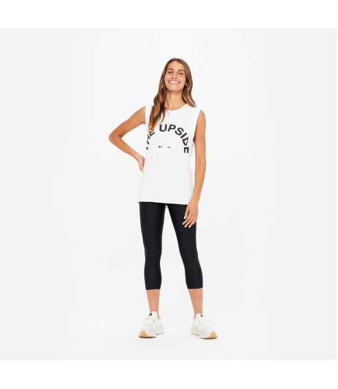 MUSCLE TANK WHITE. Short sleeve