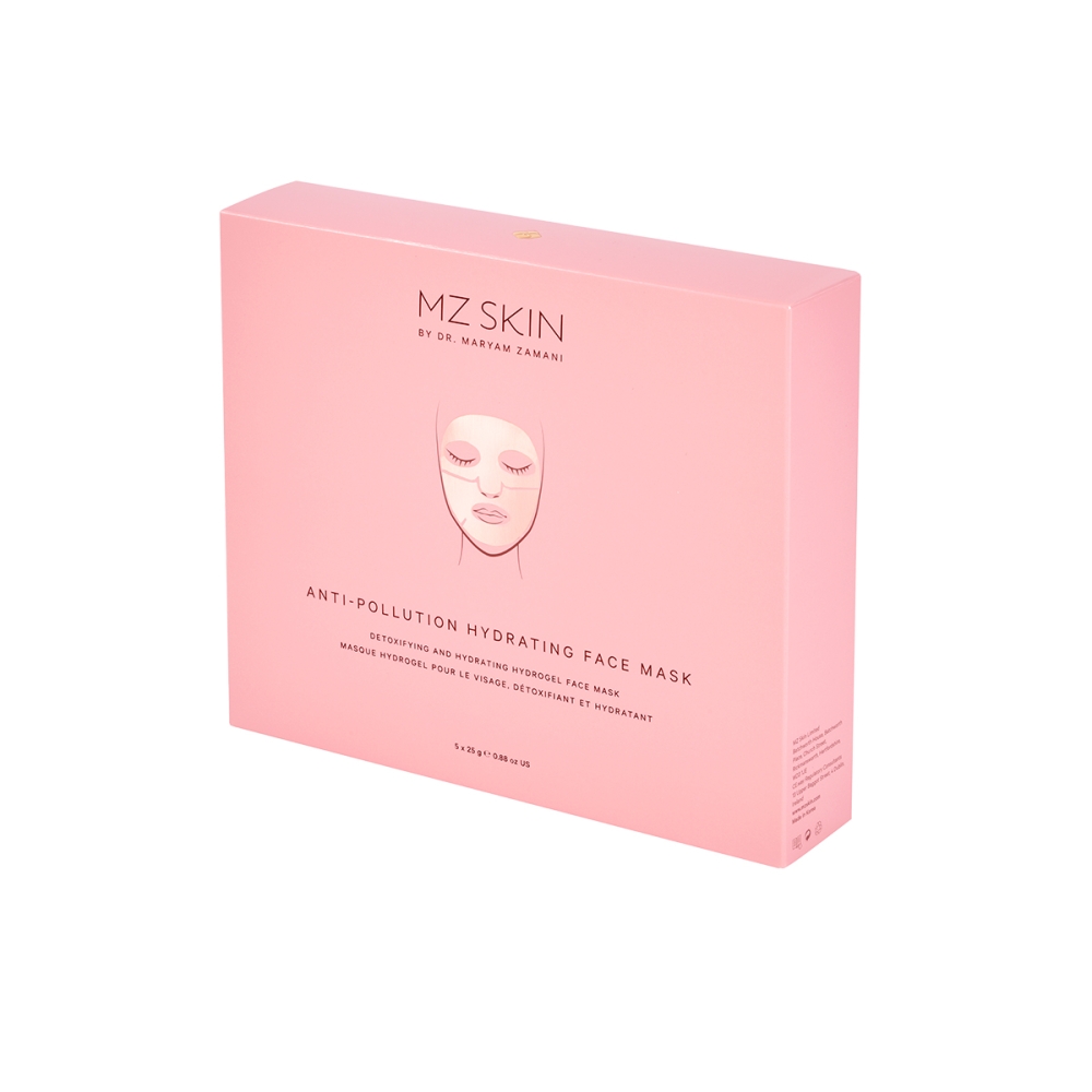 MZ Skin Anti Pollution Hydrating Face Mask pack of 5. Hydrogel masks