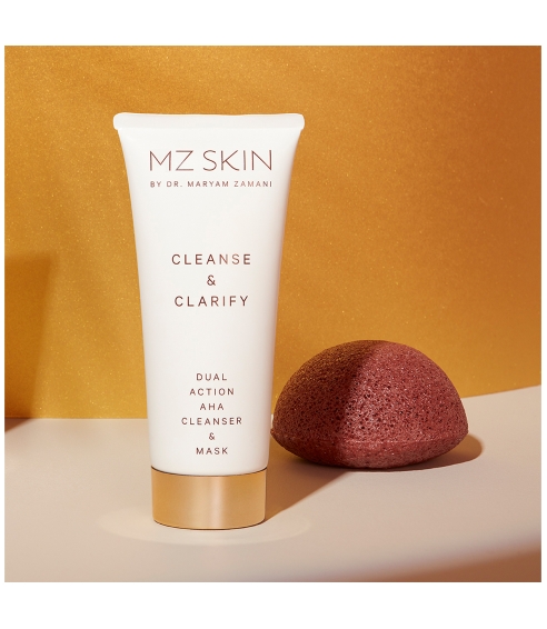 MZ Skin "Cleanse & Clarify Dual Action" AHA prausiklis ir kaukė. Veido prausikliai ir šveitikliai