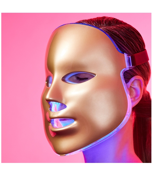 Light-Therapy Golden Facial Treatment device (LED Face Mask) . Face tools