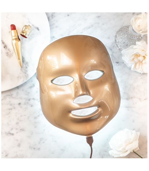 Light-Therapy Golden Facial Treatment device (LED Face Mask) . Face tools