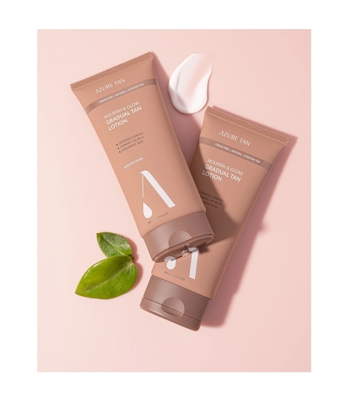 NOURISH AND GLOW GRADUAL TAN LOTION - MEDIUM/DARK. Body