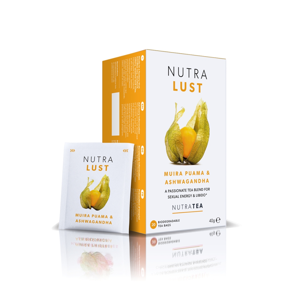 Nutratea "NutraLust" arbata libido ir ištvermės palaikymui. Arbata