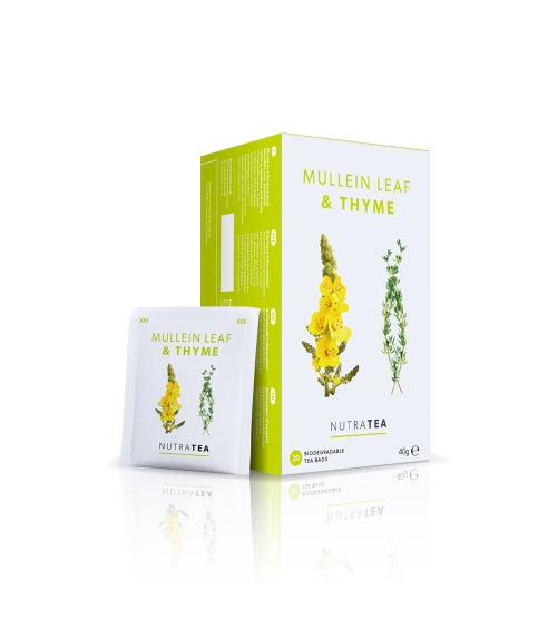 NutraTea “Mullein and Thyme“ arbata imunitetui ir kvėpavimo takams. Arbata