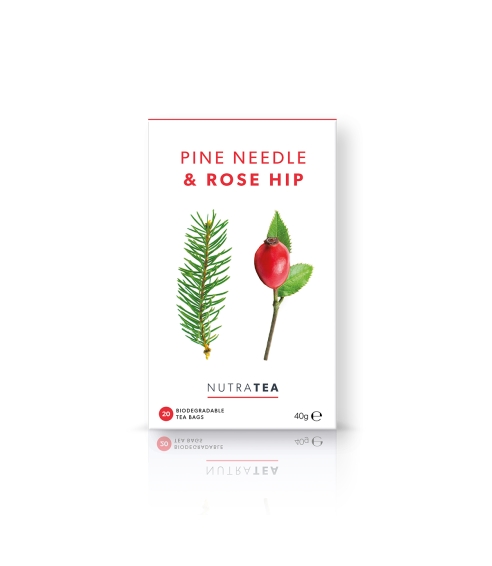 NutraTea "Pine Needle and Rosehip" arbata su vitaminu C imunitetui. Arbata