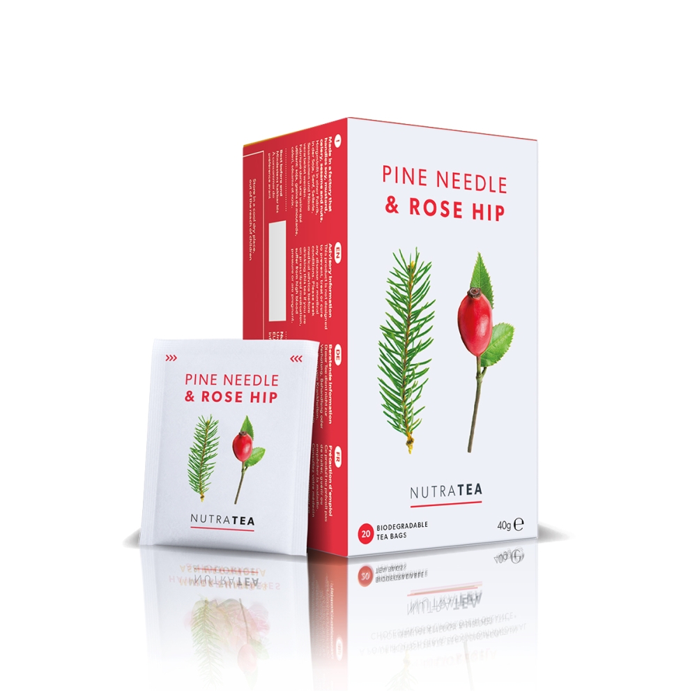 Nutratea NutraTea "Pine Needle and Rosehip" arbata su vitaminu C imunitetui. Arbata