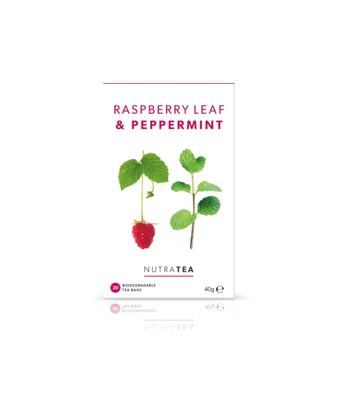  NutraTea "Raspberry Leaf and Peppermint" arbata nėštumui ir atsipalaidavimui. Arbata