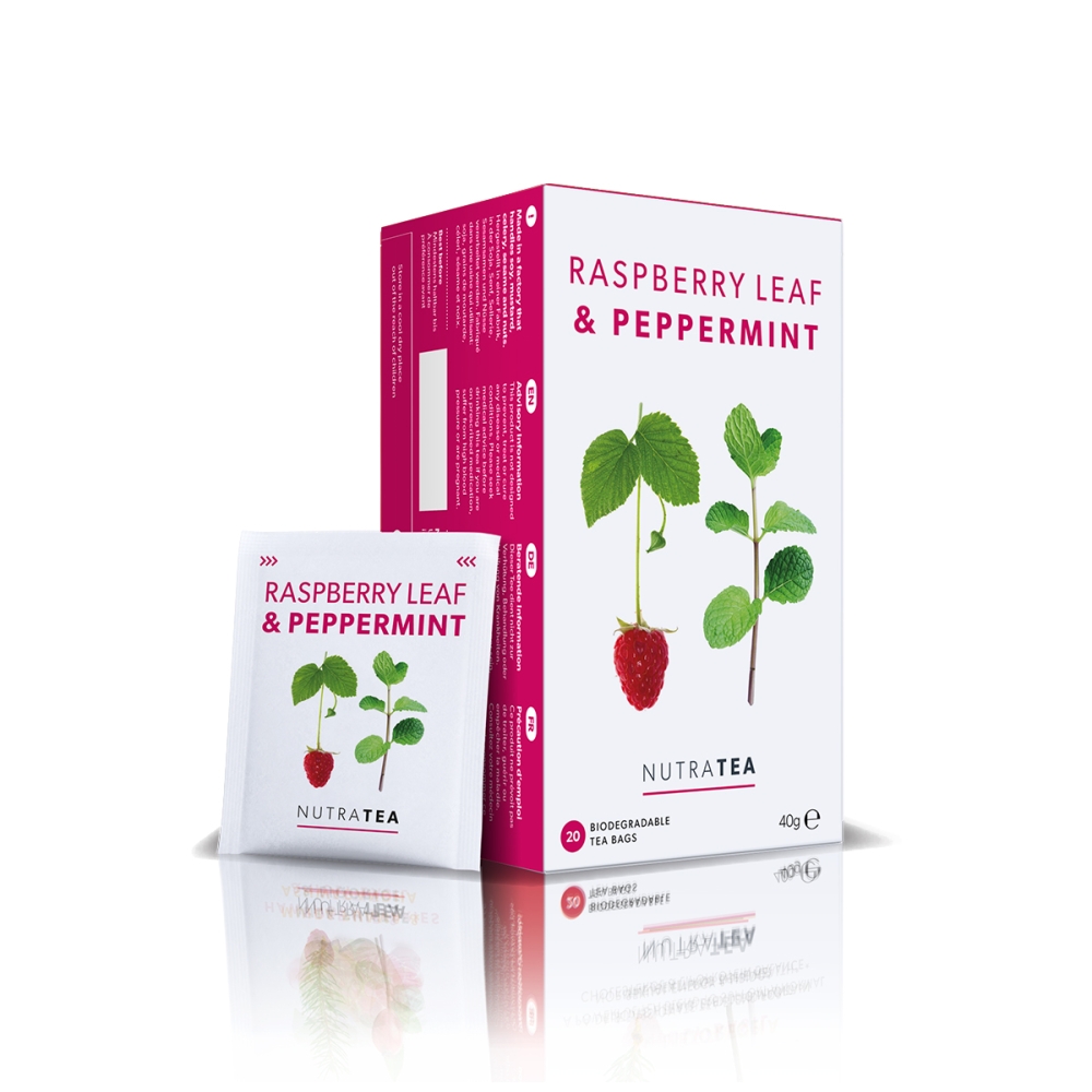 Nutratea  NutraTea "Raspberry Leaf and Peppermint" arbata nėštumui ir atsipalaidavimui. Arbata