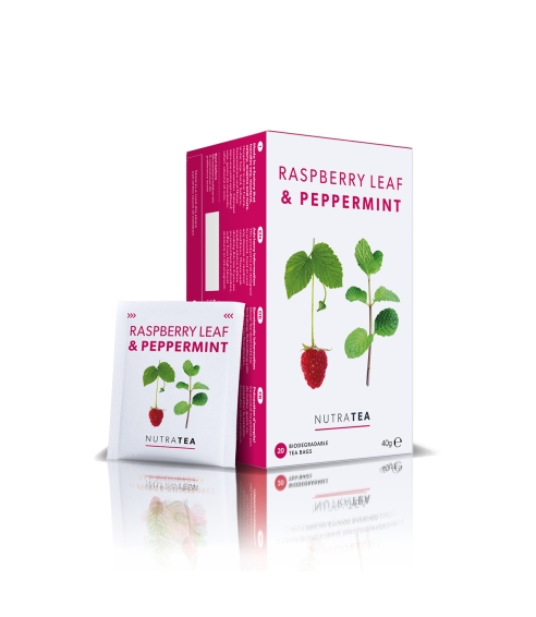  NutraTea "Raspberry Leaf and Peppermint" arbata nėštumui ir atsipalaidavimui. Arbata