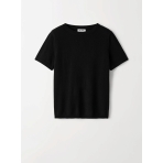 "Padded Shoulder" black t-shirt. Tops