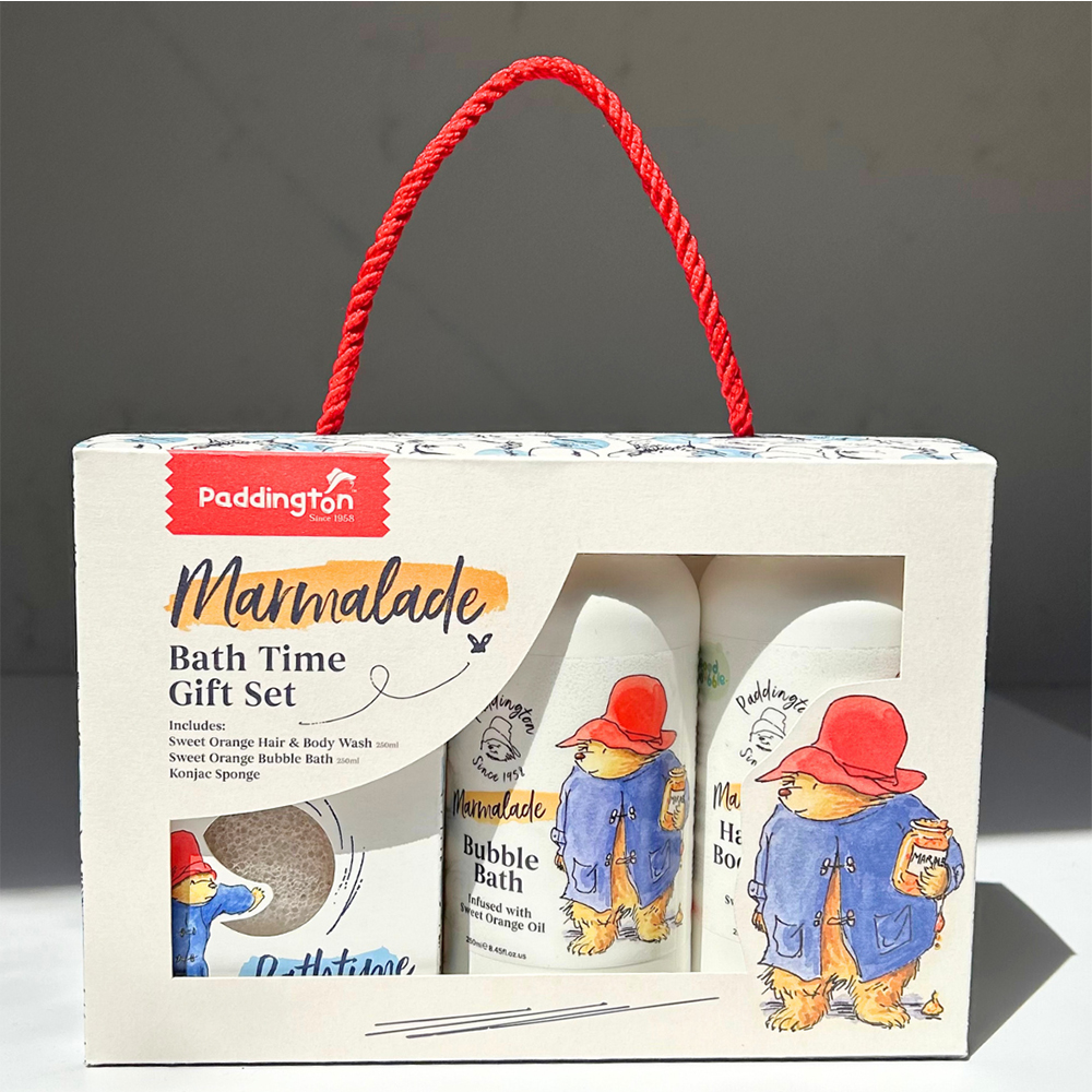  "Paddington Marmalade Bath Time" rinkinys. Kūno priežiūra kūdikiams ir vaikams