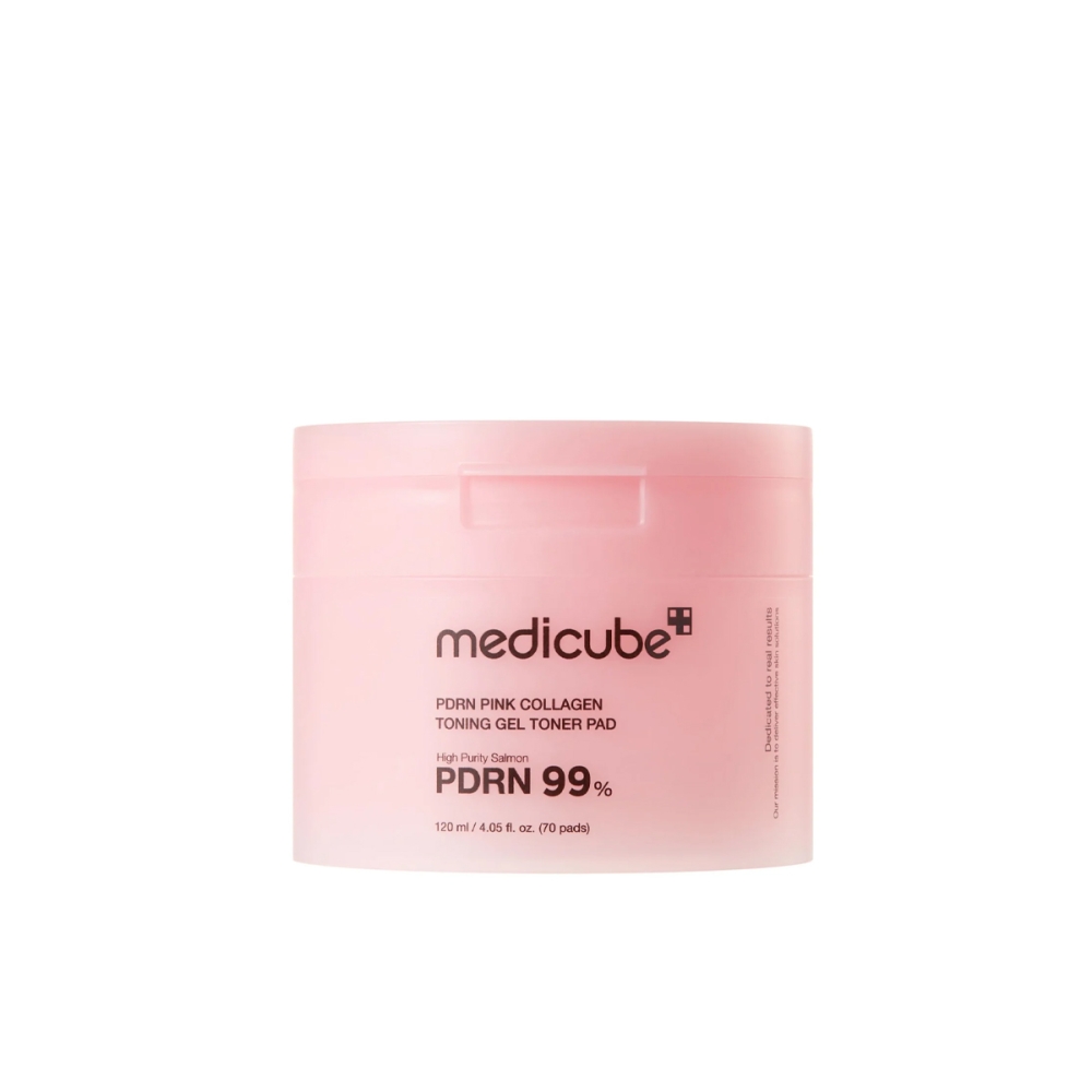 Medicube PDRN Pink Collagen Toning Gel Toner Pad. Korean Toners and Face Mists