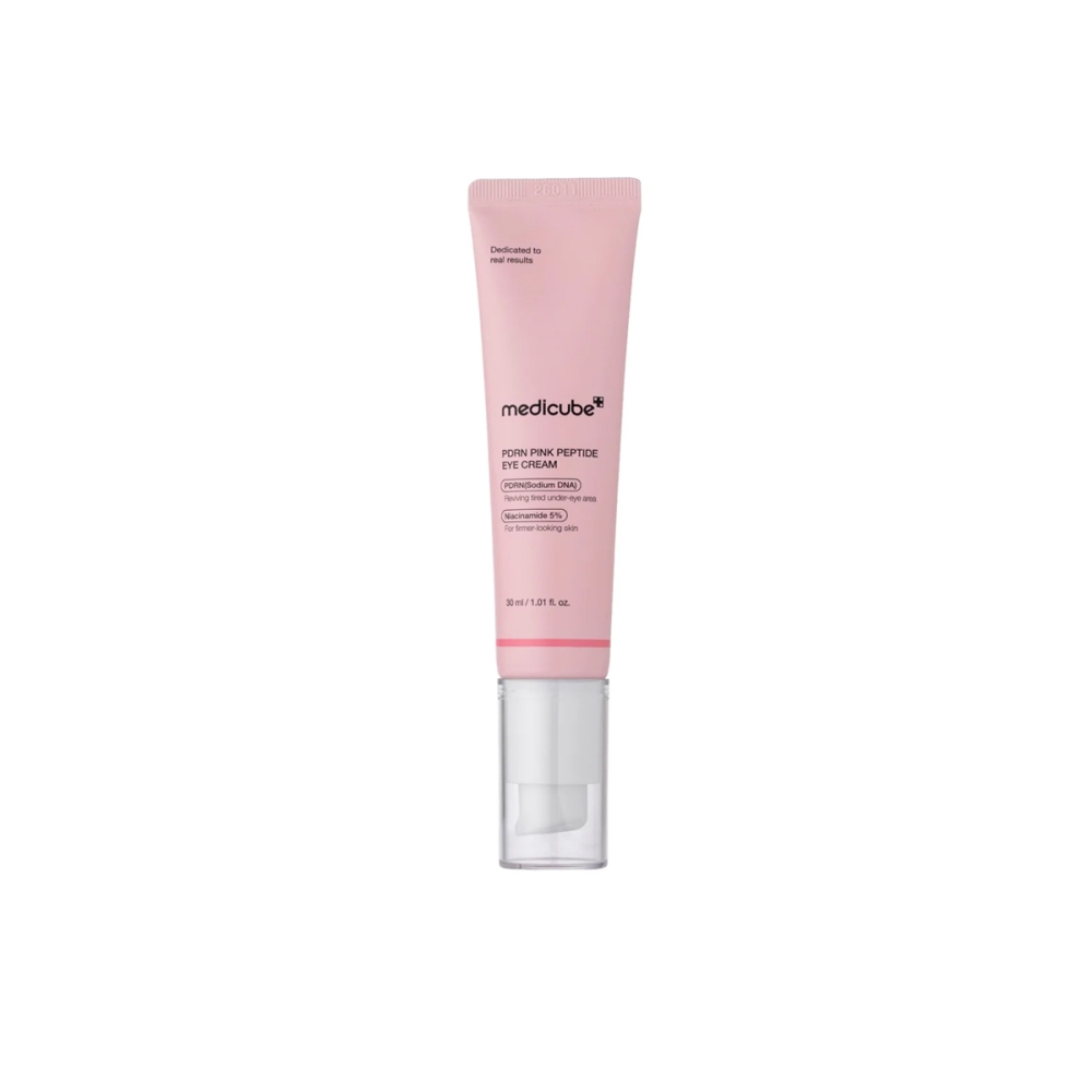 Medicube "PDRN Pink Peptide Eye Cream" paakių kremas. Korėjietiška paakių priežiūra