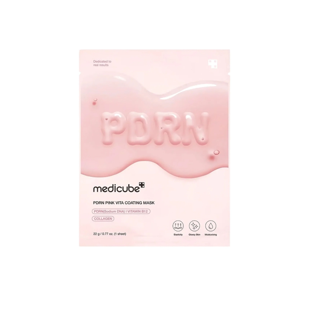 Medicube PDRN Pink Vita Coating Mask. Korean Face Masks