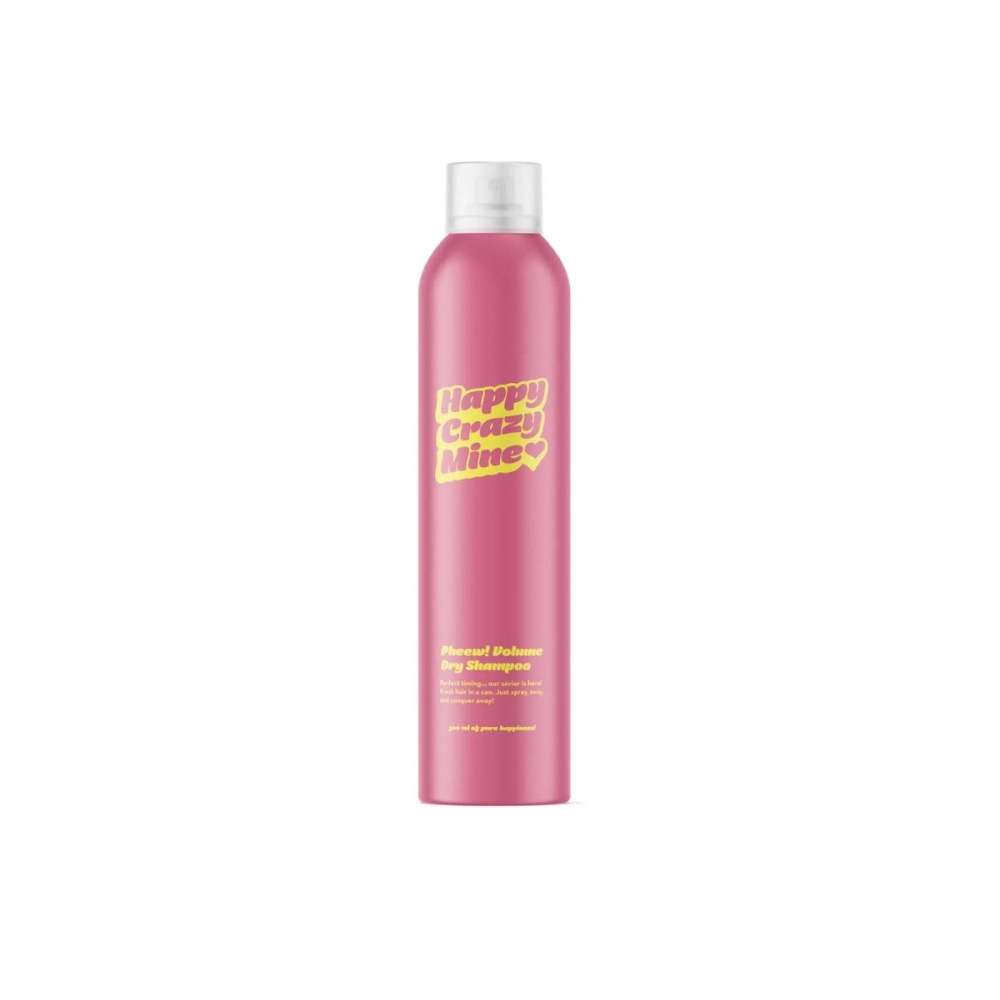 Happy Crazy Mine Sausi šampūnai "Pheew! Volume Dry Shampoo" apimties suteikiantis sausas šampūnas Happy Crazy Mine "Pheew! Volume Dry Shampoo" apimties suteikiantis sausas šampūnas. Sausi šampūnai