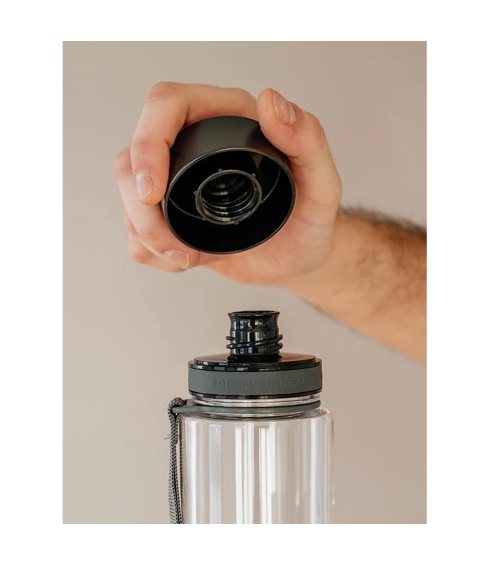 Plastic water bottle BPA free „Plain Black. Water bottles and cups